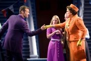 Rachel Izen as Felicia Gabriel with Marti Pellow as Darryl van Horne in The Witches of Eastick